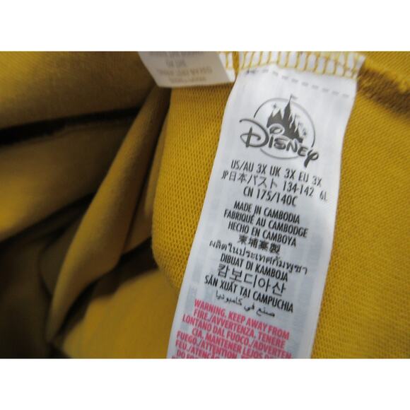 Disney WINNIE THE POOH Golden Yellow Knit Drop Waist Dress Ruffle Hem Size 3X - Picture 10 of 16